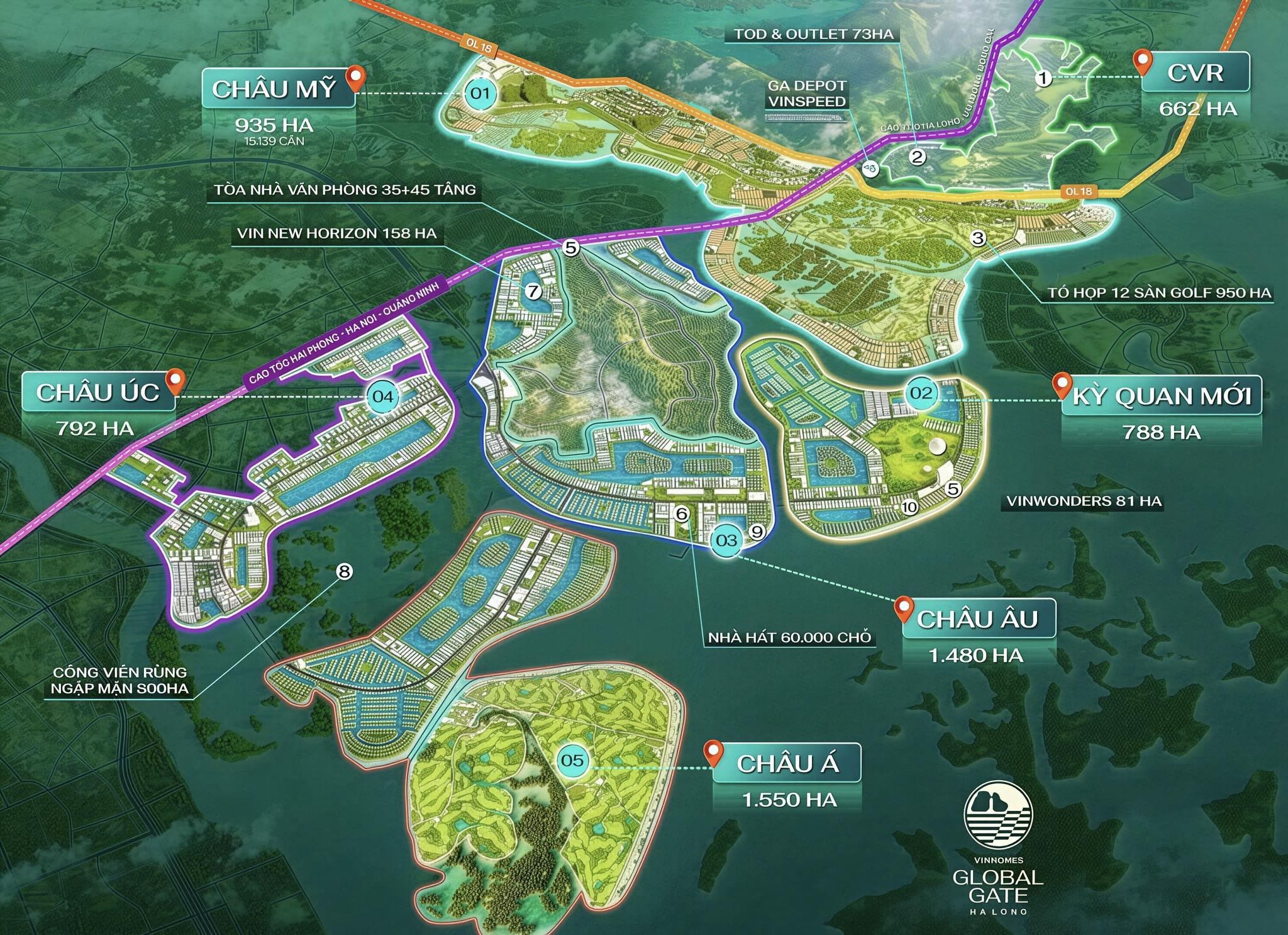 Vinhomes Global Gate Hạ Long: “Thành phố quốc tế” mới bên Vịnh Hạ Long